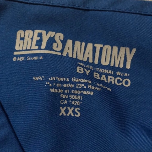 Grey's Anatomy scub set bundle new royal blue xxs xxsp top bottoms - Picture 6 of 7
